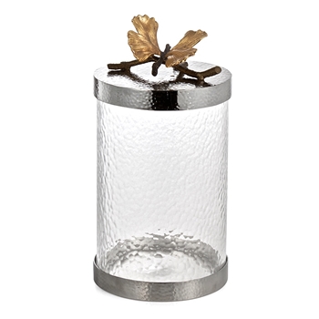 Aram Butterfly Ginkgo Canister MD 10IN