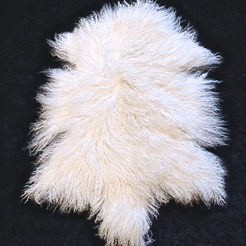 Tibet Mongolian Fur Ivory Pelt 34W/22D