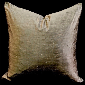 Silk Dupioni Bronze Cushion 18SQ