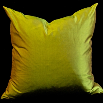 Silk Shantung Citron Cushion 18SQ