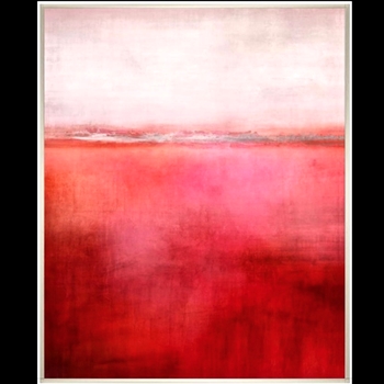 49W/60H Framed Giclee Strawberry Punch White Silver Float