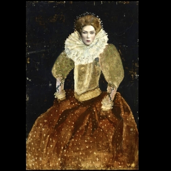 54W/81H Giclee - Lady In Waiting - - Sarah Atkinson - Custom Canvas Sizes  - 24X36, 30X45, 36X54, 40X60, 47X71, 54X81
