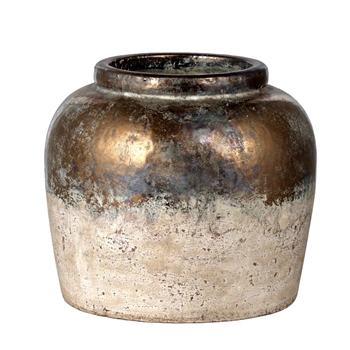 Vase - Candia Bronze Jar 11W/11H