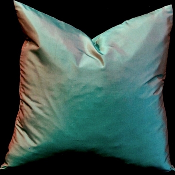 Silk Shantung Verde Teal Cushion 18SQ