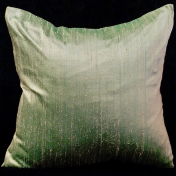 Silk Dupioni Celadon Cushion 18SQ