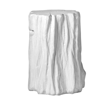 Accent Table - Garden Stool Log White 14x20H
