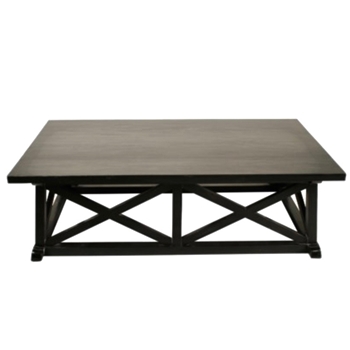 Coffee Table - Sutton  60x34x18.5H Hand Rubbed Black