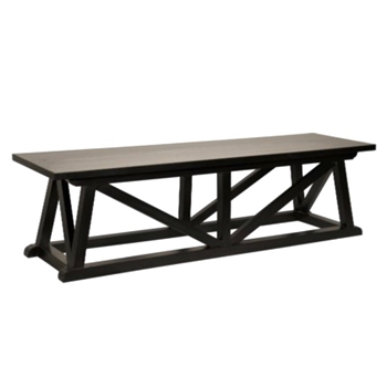 Coffee Table - Sutton Bench 64W/18D/19H Hand Rubbed Black*