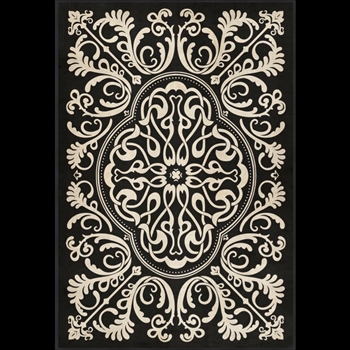 Floorcloth - Black & White Blackjack #39 38W/56L