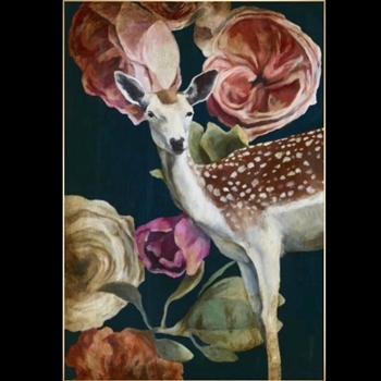 56W/81H Framed Giclee - Wild Bouquet VI Gold Gallery Float,  Sarah Atkinson