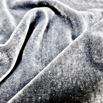 Silk Velvet - Iridescent - Silver 45in, 18% Silk, 82% Rayon. Machine Wash, tumble dry delicates, do not iron.