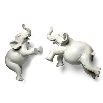 11W/6H Wall Sculpture - Elephant Flying White - Sold individually