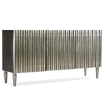 Console - Pleated German Silver 3door 68W18D/35H