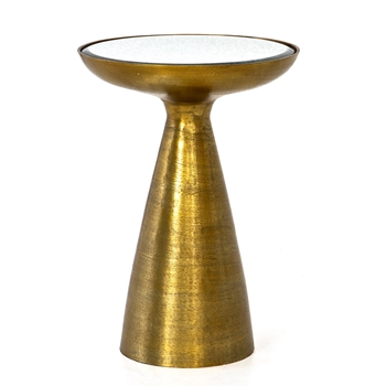 Accent Table - Marlow Mod Brass 16W/22H
