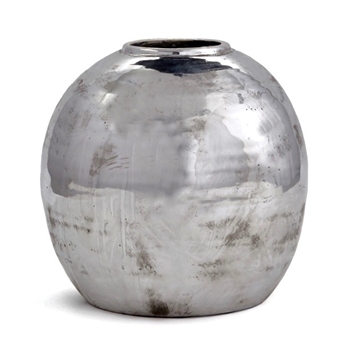 Vase - Ida Pot 11.5W/11H Silver
