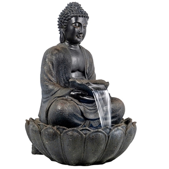 Fountain - Buddha Patina Resin 24W/20D/34H