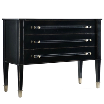 Chest - Rowan Dresser Black 3 Drawer 48W/19H/36D