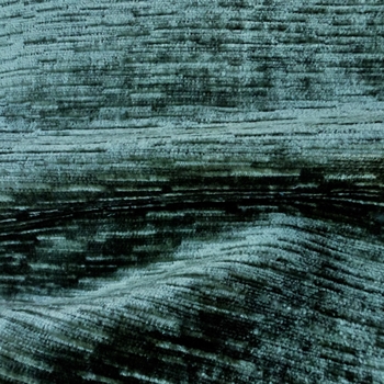 Chenille Velvet - Driftwood - Abyss Teal - Horizontal silky soft striae weave. Unbacked, 54in Wide, 100% Polyester. Machine wash & Dry.