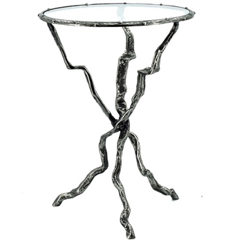 Accent Table - Twig Tri-Leg Aluminium/Glass 17W/24H
