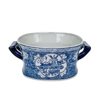 Planter - Delft Cachepot SMALL 14W/9D/5IN H
