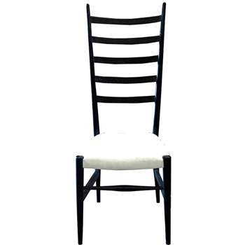 Dining Chair - Ladder 19W/23D/59H Hand Rubbed Black Mahogany Wood