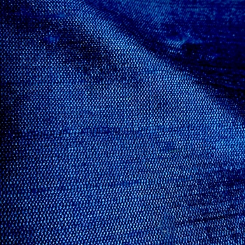 Dupioni Silk - Cobalt Navy - 54in, 100% Hand Loomed Silk - India - Dry Clean Only, Do not expose to sunlight.