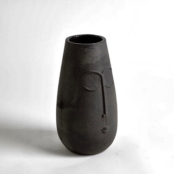 Vase - Black People Pot Small 6W/10H
