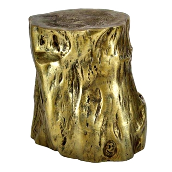 Accent Table - Stool Log Brass Finish 18W/19H