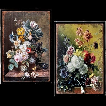 28W/39H Framed Print - Classic Vintage Floral 2 Styles Sold Individually