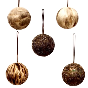 Ornament - Feather Ball 3in Assorted Sold individually