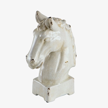 Bust - Horse White Ceramic 11W/6D/16H
