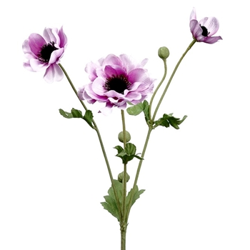 Anemone - Garden Spray 3heads Pink Violet 26in - FSA049-LV