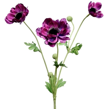 Anemone - Garden Spray 3heads Purple 26in - FSA049-VI