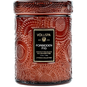Voluspa - Japonica - Forbidden Fig Small Glass Jar Candle 5.5oz 50HR