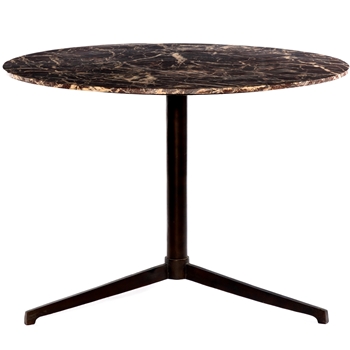 Bistro Table - Helen 42W/30H - Safari Garnet Marble Top / Bronzed Aluminium Base