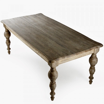 Table - Felicia 80W/40D/30H - Limed Grey Oak Raw Dry Finish - Apply matte Sealant per home use
