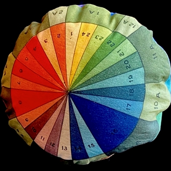 John Derian - Colour Wheel Multicolour Cushion 18in Round, Down Insert