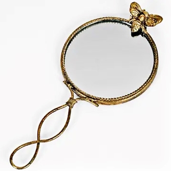 Mirror - Gold Handheld Bee Top 5W/10H