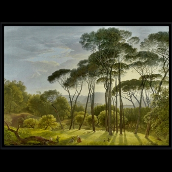 42W/31H Framed Giclee - Italian Landscape Black Frame