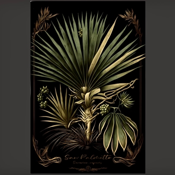 24W/36H Canvas Print - Dark Palmetto Saw