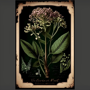 24W/36H Canvas Print - Dark Valerian Root