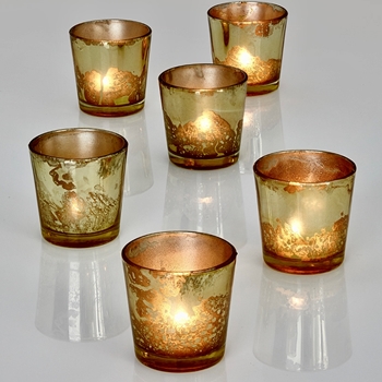 Tea Light /Votive - Gold Mercury 2.5in