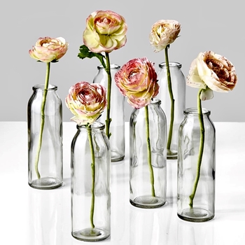 Vase - Bud Bottle Clear Glass 2x6in