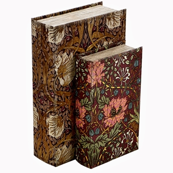 Book Box - William Morris  Brown Set of 2 11W/7D/3H