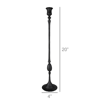 Candlestick - Petro Black Iron  4x20in