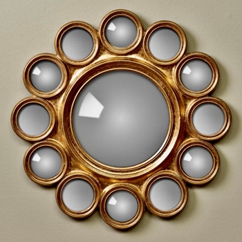 14W/14H - Mirror - Convex Centre W 12 Convex Mini Golden