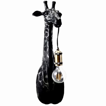 Lamp - Wall Sconce Giraffe Black 8x8x24in In Line Switch