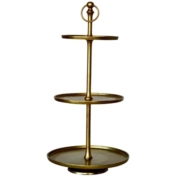 Etagere - 3Tier Gold Finish 12x23in