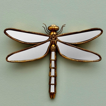 14W/10H - Mirror Gold Dragonfly