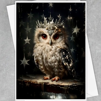 Greeting Card - Crowned Owl